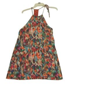 Basically Me Womens  Sheer Lined Tank Tunic Top Spaghetti Straps Size Medium USA